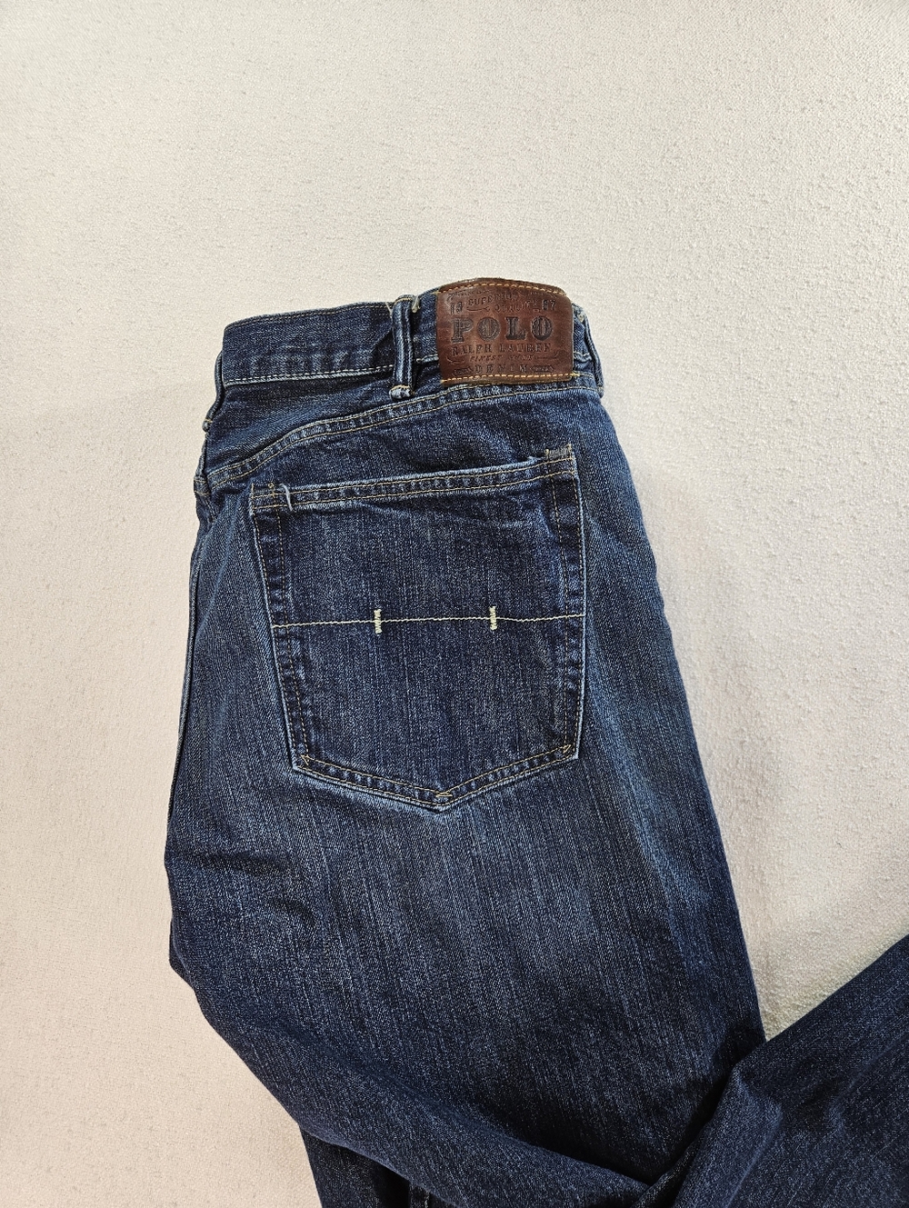 Polo Ralph Lauren 867 Jeans 38x32 Blue Classic Fit Denim - Picture 2 of 9